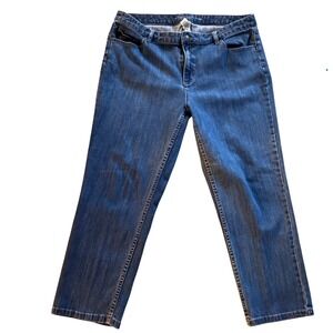 Denim Jeans Relaxed Fit Blue Denim Casual Pants Classic Style Size 18.5x26.5